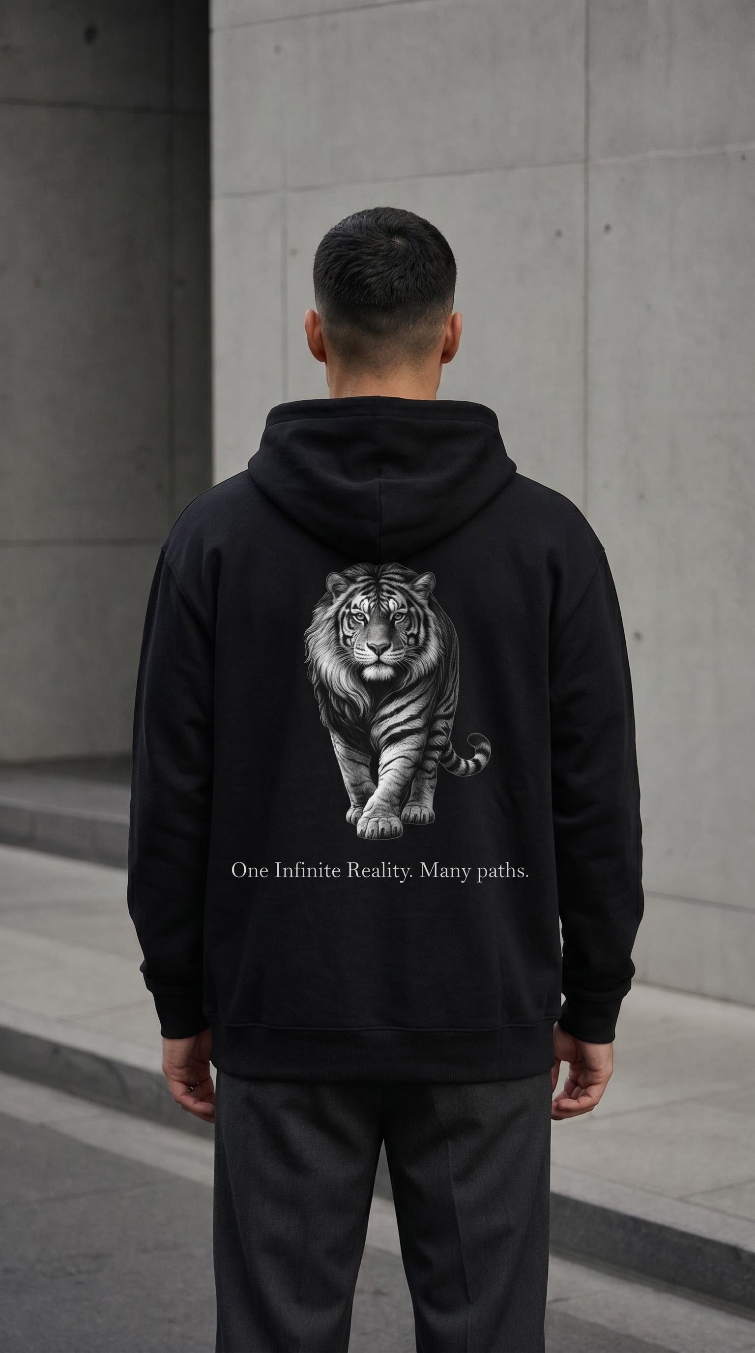 The Highest Truth - Men's Black Oversized Graphic Hoodie