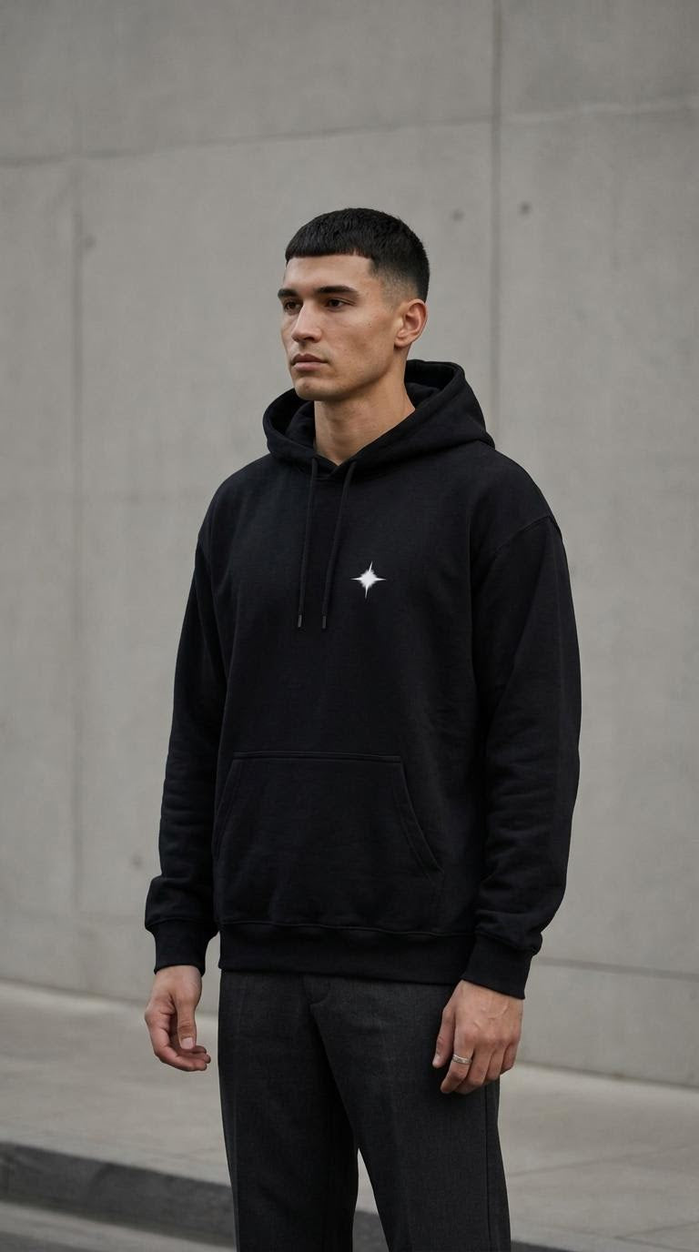 The Highest Truth - Men's Black Oversized Graphic Hoodie