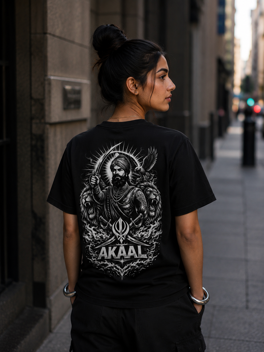 Guru Gobind Singh Ji - Akaal Graphic Black Tee